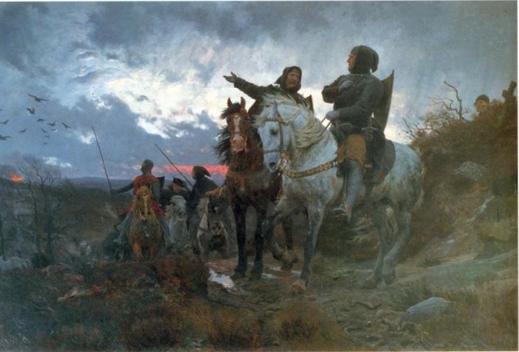Otto Bache De sammensvorne rider fra Finderup efter mordet pa Erik Klipping Skt. Cacilienat 1286 Germany oil painting art